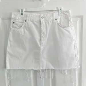 White Denim Skirt